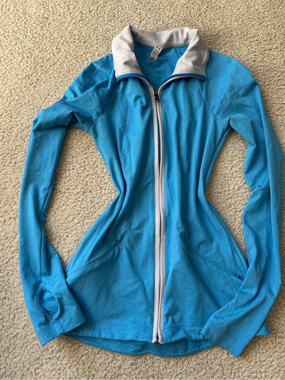Under Armour Teal Blue Full-Zip Active Jacket zip up casual